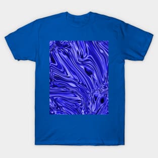 Deep sky blue Marble T-Shirt